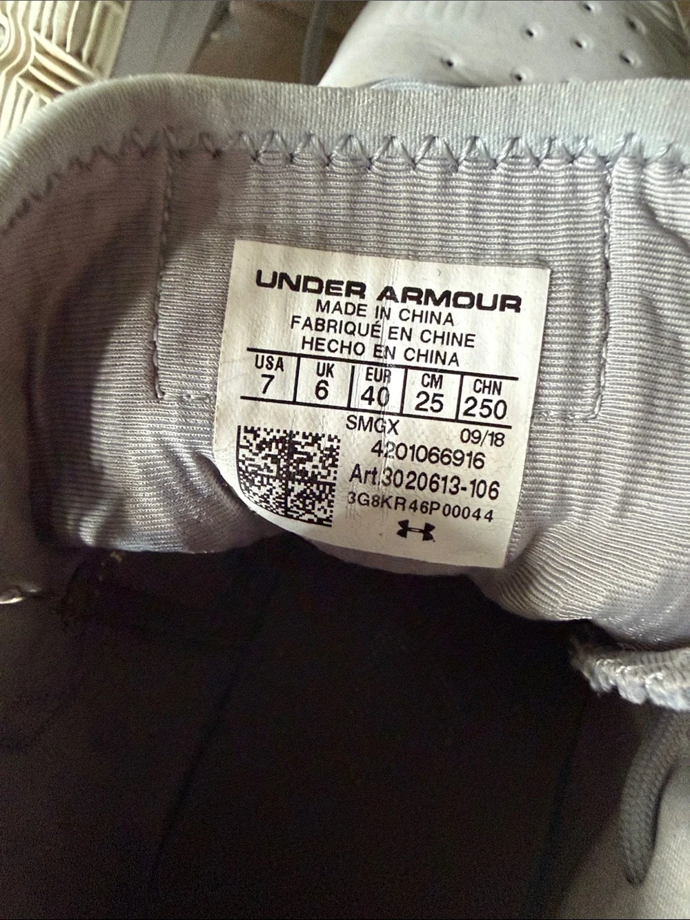 Under Armour Curry 3Zer0 2 Light Gray High-Top Athletic Shoes